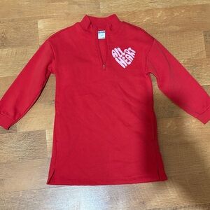Old Navy Kids Red Quarter-Zip Sweatshirt